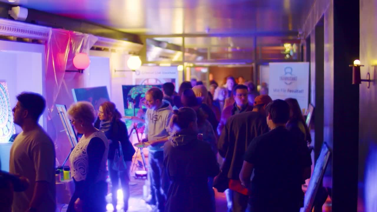 Guests mingling at a TEDxStockholm event